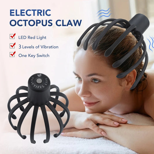 Intelligent Electric Octopus Head Massager Soul Extraction, Head Scratching Meridian Dredging, Scalp Massage And Relaxation Tool