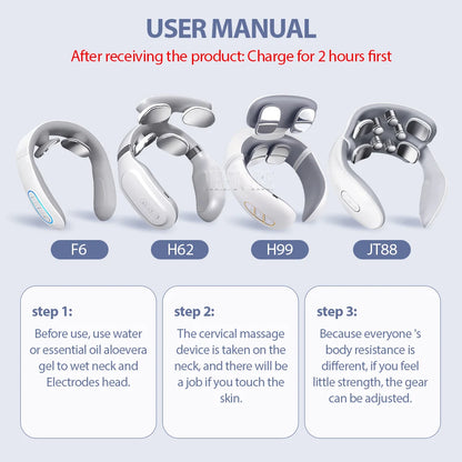 TENS Pulse Rücken Nackenmassage Wireless Smart Sholder Cervical Massager Heizung Linderung Schmerzen Muscle Punch Schlagen Gesundheit