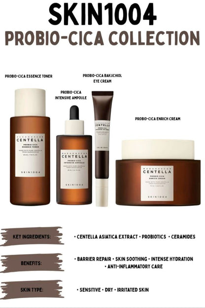 Skin1004 Centella Asiatica Probiotic Series 4-piece Cream/Eye Cream/Toothwater/Element Skin Care Skin Whitening Cream
