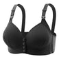 Soft Ribbed Wireless Push Up Bra High Elastic Front Buckle 3D Cups Breathable Comfort No Steel Ring Sizes M-XXXL