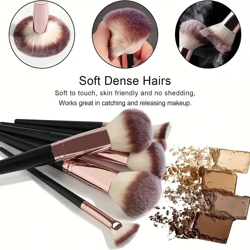 Professional 3-20PCS Rose Gold Makeup Brushes