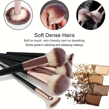 Professional 3-20PCS Rose Gold Makeup Brushes