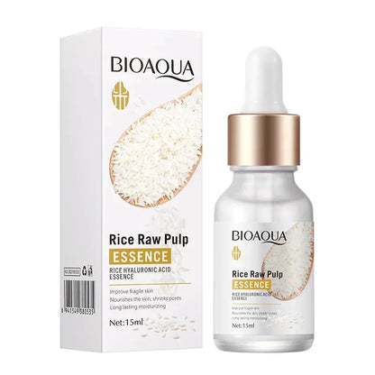 Rice Raw Pulp Serum Hyaluronic Acid Face Nourishing Moisturizing Whitening Anti-Wrinkle Shrinks Pores Skin Care Beauty Health