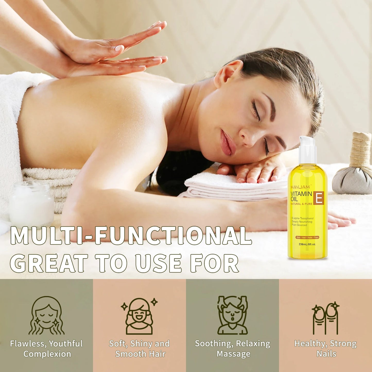 MAYJAM Pure Vitamin E Elixir | Nourishing Oil for Face & Body