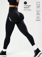 Seamless Butt-Lifting Yoga Leggings with Cross Waistband