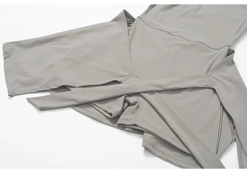 Tie-Wrap Active Dress with Built-In Shorts