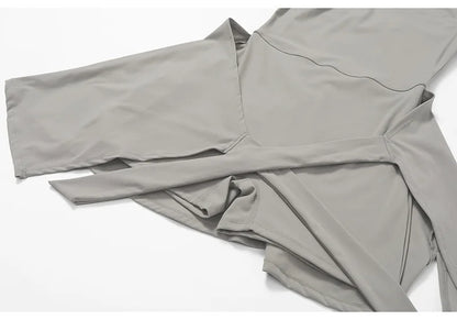 Tie-Wrap Active Dress with Built-In Shorts