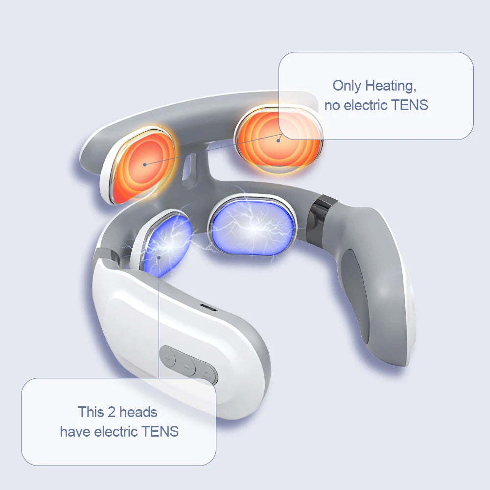 TENS Pulse Rücken Nackenmassage Wireless Smart Sholder Cervical Massager Heizung Linderung Schmerzen Muscle Punch Schlagen Gesundheit