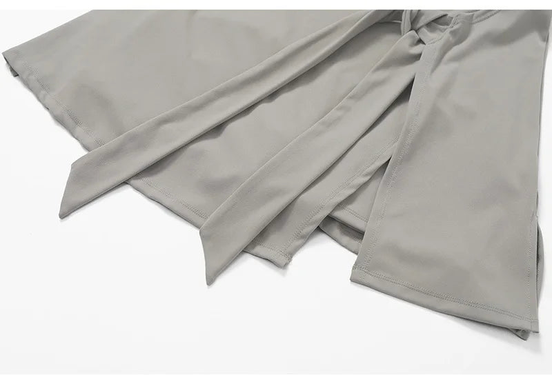 Tie-Wrap Active Dress with Built-In Shorts