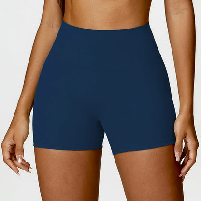 High-Waist Scrunch Yoga Shorts | Seamless Fitness Shorts