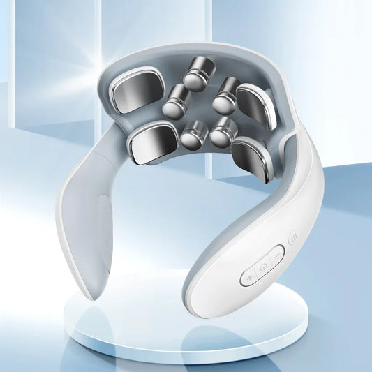 Upgraded Neck Smart Massager — TENS Pulse Therapy &amp; 8D Simulated Techniques