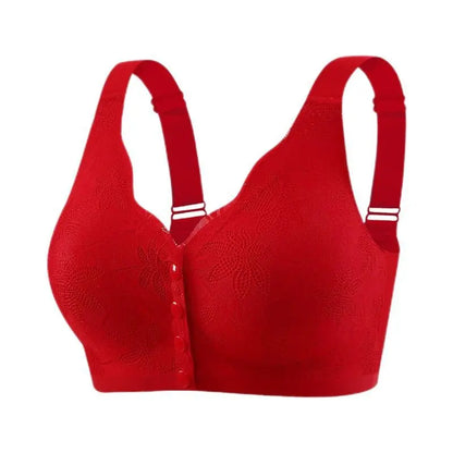 Floral Lace Front-Closure Comfort Bra | M–4XL