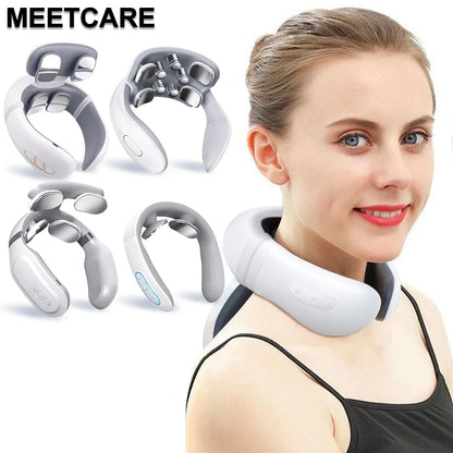 TENS Pulse Rücken Nackenmassage Wireless Smart Sholder Cervical Massager Heizung Linderung Schmerzen Muscle Punch Schlagen Gesundheit