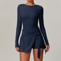 Tie-Wrap Active Dress with Built-In Shorts