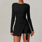 Tie-Wrap Active Dress with Built-In Shorts