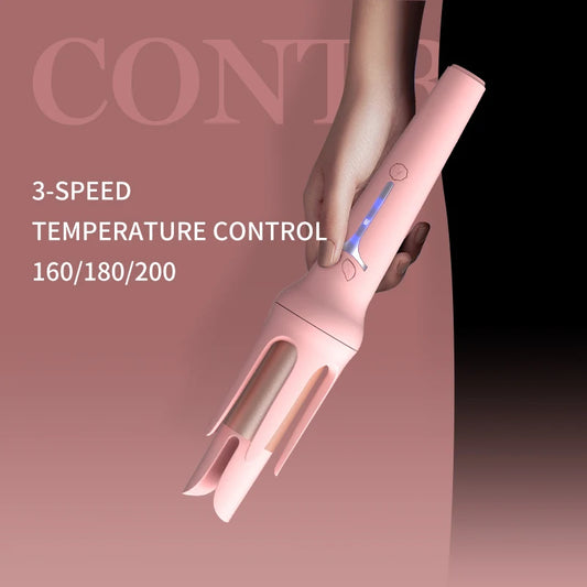 Luxury 32mm Automatic Curling Iron – Tourmaline Ceramic Rotating Hair Curler with Negative Ions, Anti-Scald Design, Dual Voltage & Gift Box Set