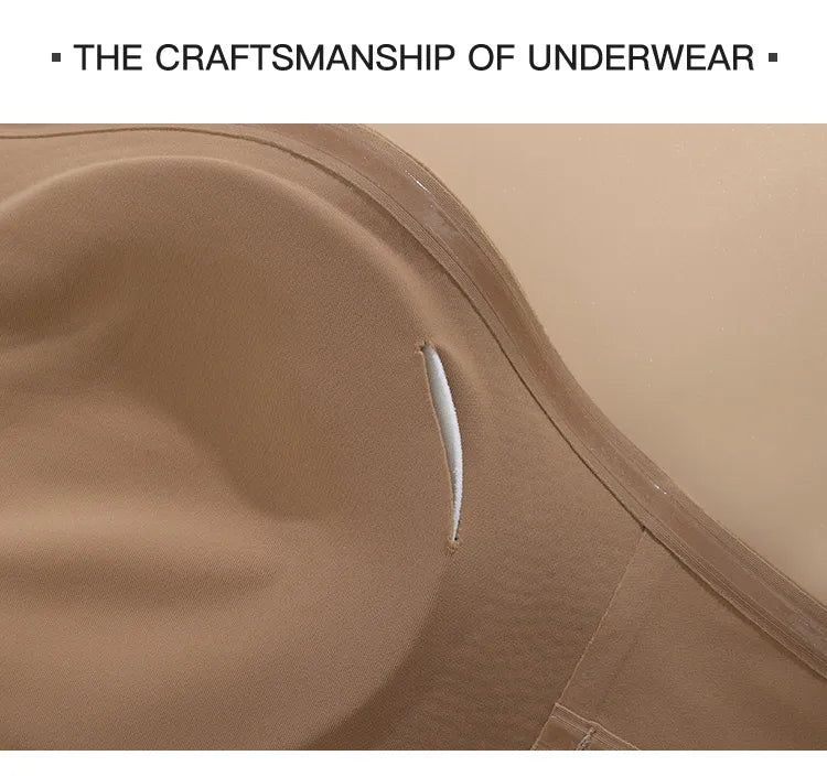 Wireless Strapless Side-Buckle Bra – Seamless Anti-Slip Support