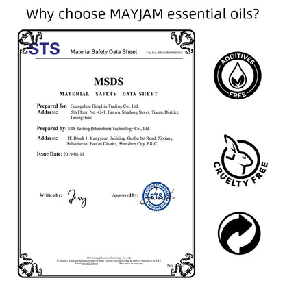Mayjam 35 בקבוקים שמנים אתרים המוגדרים למכונת אדים לבנדר אקליפטוס וניל אורגנו נרולי ארומה שמן נר