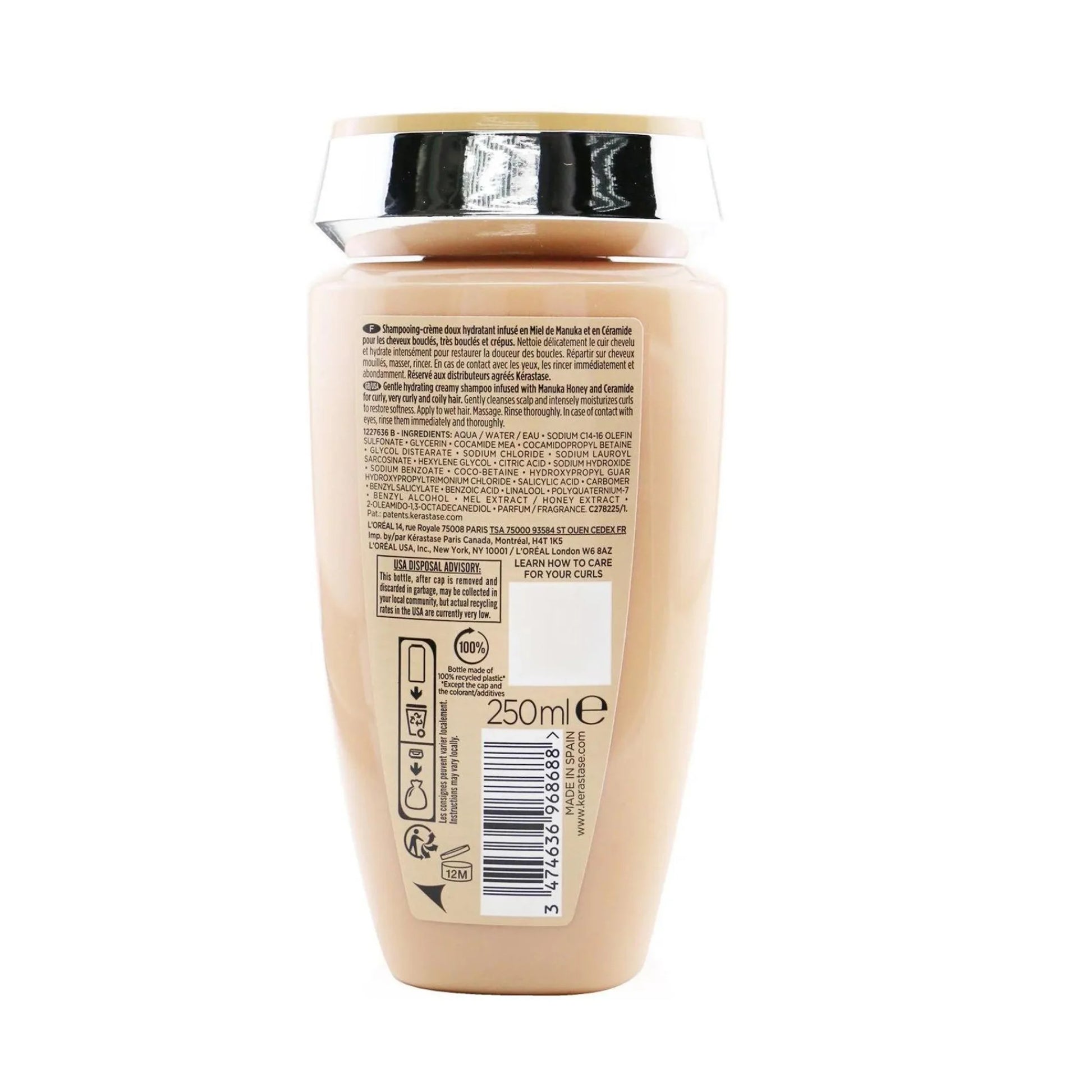 Curl Manifesto Bain Hydration Douceur Gentle Hydrating Creamy Shampoo for Curly & Coily Hair 250 Ml / 8.5 Oz