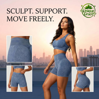 Seamless High-Waist Sculpt Yoga Shorts