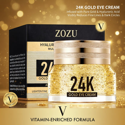 24k Gold Hyaluronic Acid Eye Cream Anti Dark Circles Eye Bags