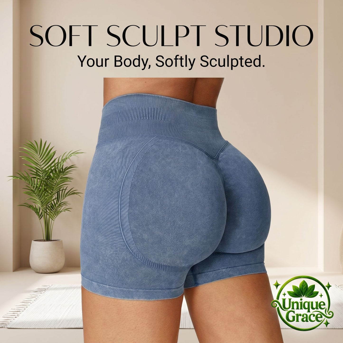 Seamless High-Waist Sculpt Yoga Shorts