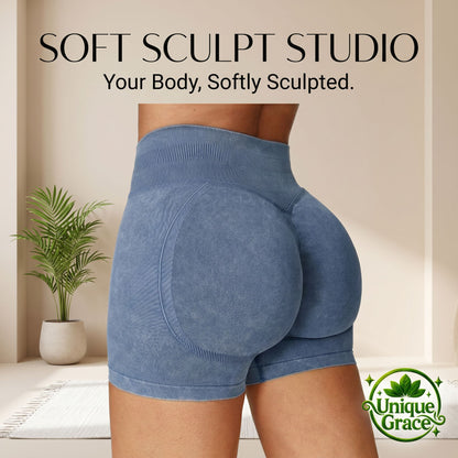 Seamless High-Waist Sculpt Yoga Shorts